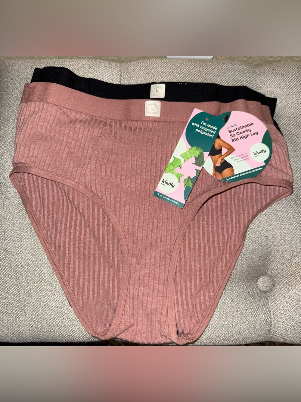 Kindly Rib High Leg Bikini - XS